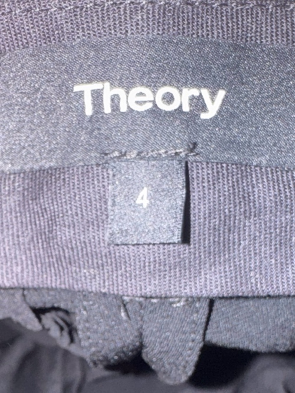 Theory Black Tailored Slim Ankle Trousers Size 4 Made USA - Picture 4 of 5